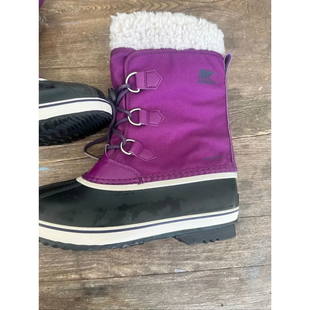 Sorel Women’s 6 Purple Insulated Yoot Pack Nylon Winter Water Resistant Boots